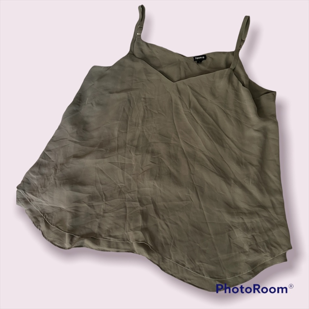 Green Torrid Layering Tank Blouse